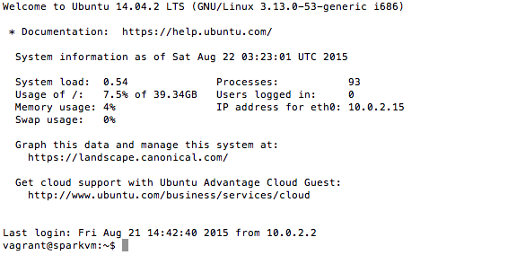 Vagrant SSH